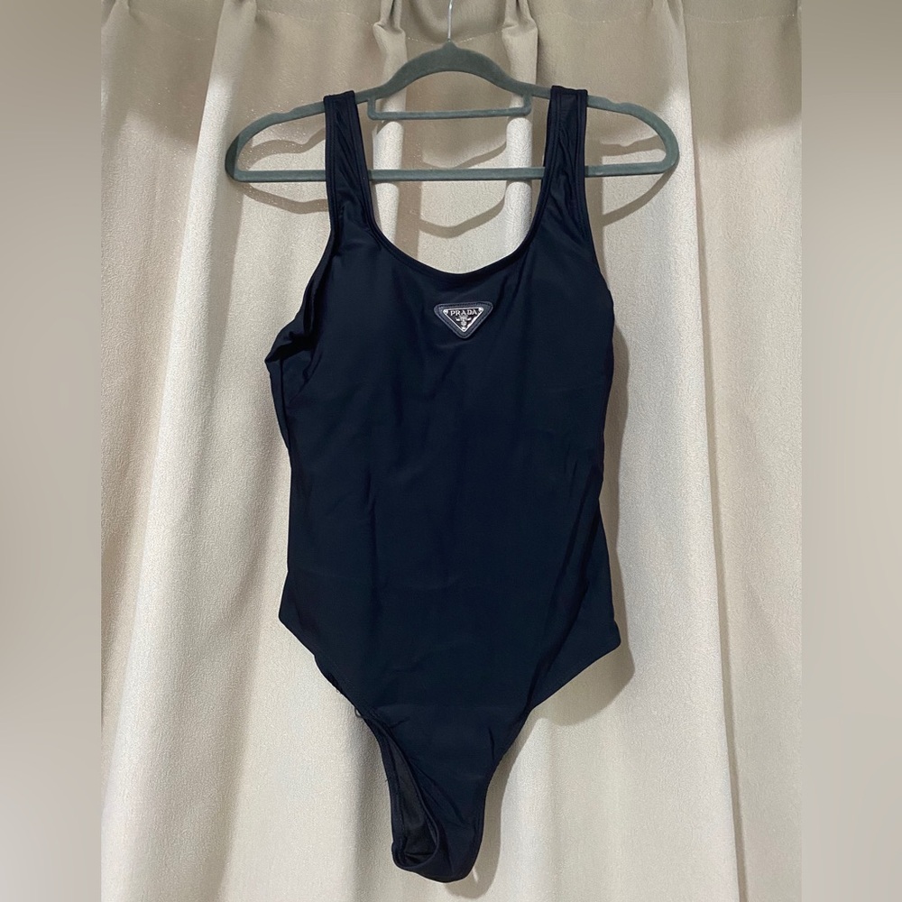 Prada Black Scoop-Back One-Piece Swimsuit